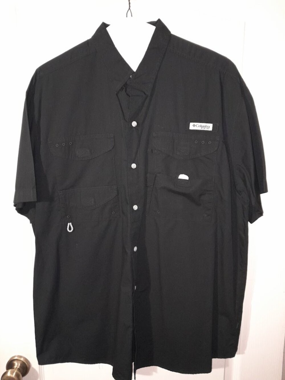 Mens Large Fishing shirt Columbia Convertible vented back NICE